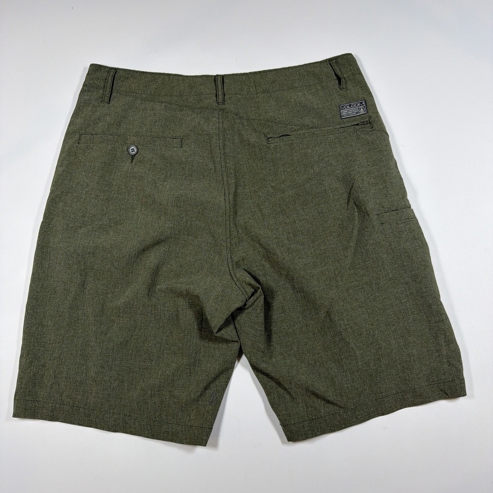 Volcom Surf&Turf Hybrid Shorts Mens 34 Green Heather 4-Way Stretch - Picture 4 of 9